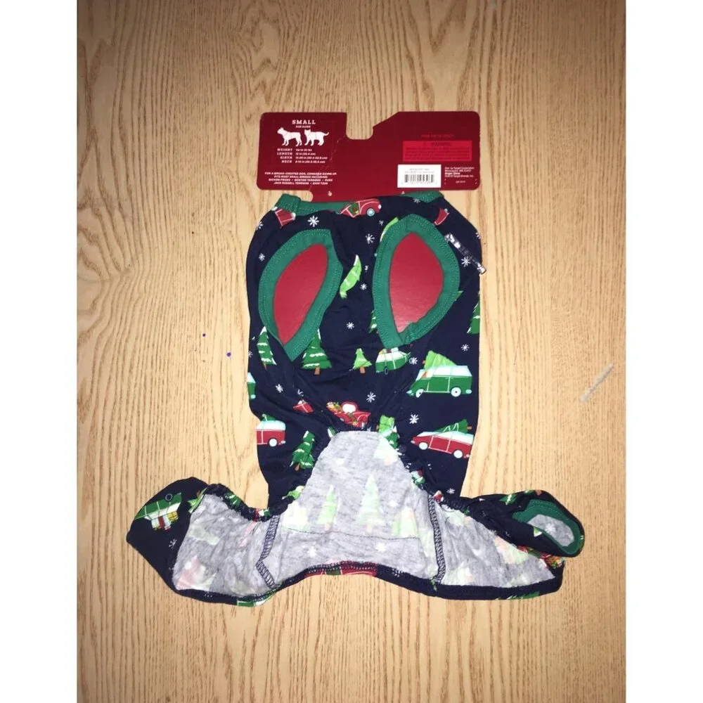 New Doggie Christmas Pajamas or Onesie Outfit Size Small Up To 25lbs 12